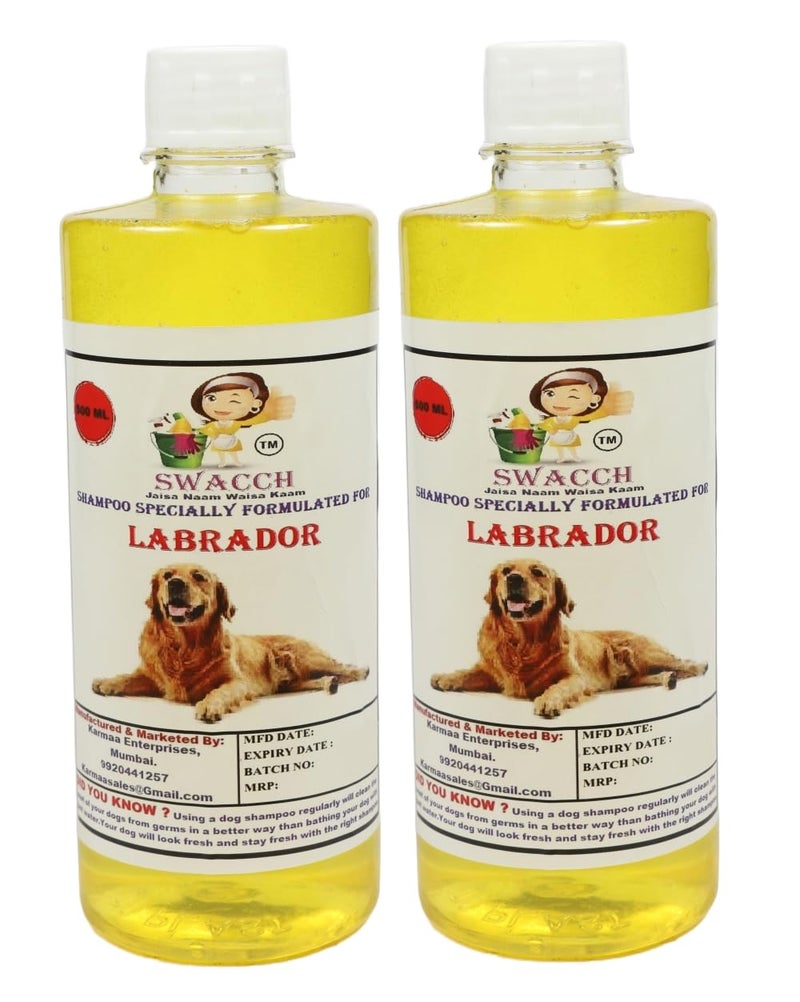 swacch Shampoo | Puppy Safe Shampoo | Labrador Dog Shampoo (500ml) (Pack of 2) Lemon + Small White Bone | Dog Chew Bones | Teething chew Toy | Dental Teething | Combo Pack - Image 2