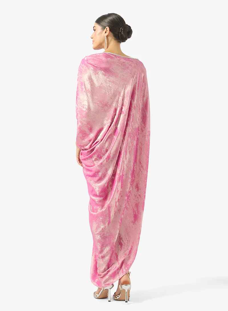 Golden Apple Off Shoulder Midi Dress