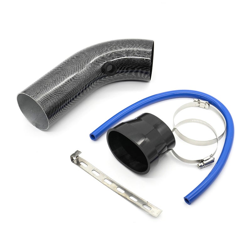 76mm/3in Car Cool Air Intake Kit Universal Aluminum Automotive Cold Air Intake System Tube Hose Kit - Image 3