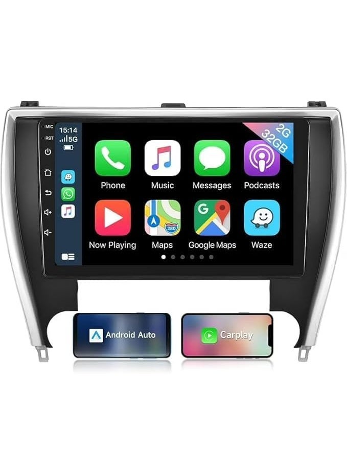10-Inch Android Car Stereo for Toyota Camry 2016–2017 | Wireless Apple CarPlay & Android Auto | Bluetooth, GPS Navigation, FM Radio, HiFi Sound, AHD Backup Camera, 2GB RAM + 32GB ROM - Image 1
