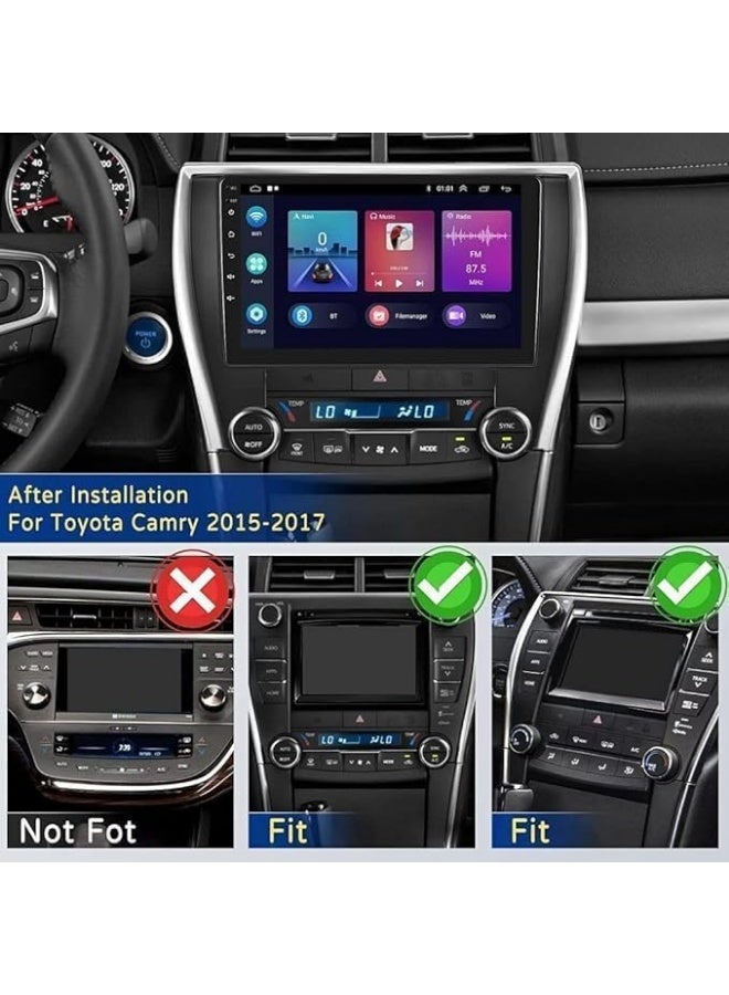 10-Inch Android Car Stereo for Toyota Camry 2016–2017 | Wireless Apple CarPlay & Android Auto | Bluetooth, GPS Navigation, FM Radio, HiFi Sound, AHD Backup Camera, 2GB RAM + 32GB ROM - Image 3