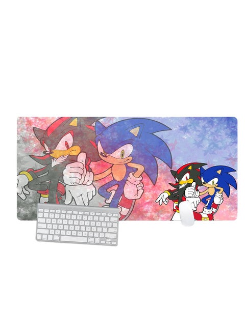 Sonic Hedgehog Large Gaming Keyboard Mouse Pad Non-Slip Rubber Cloth Computer Game Children Mouse Mat For Boys Girls