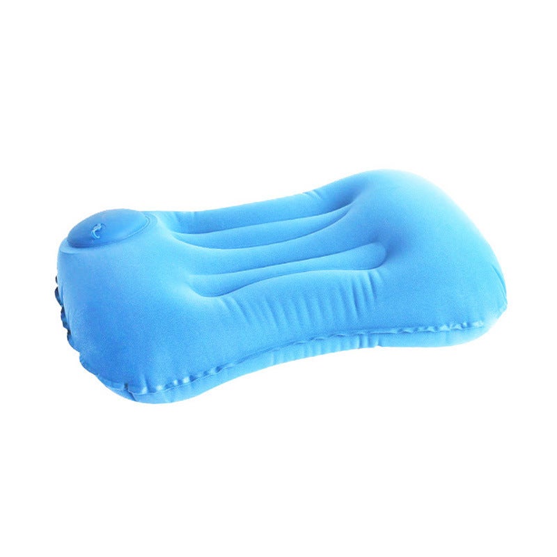Outdoor Pvc Pillow Travel Camping Thick Flocking Rectangular Inflatable Pillow Nap Companion Square Pillow - Image 1