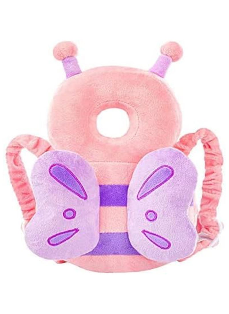 NNEWVANTE Baby Head Protection Pillow Head Protection Backpack Safety Pads Adjustable Size Baby Head Protector for 4-24 Months Toddler Baby Safety Helmet Baby Harness Baby Walking(Butterfly)  - Image 1