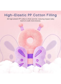 NNEWVANTE Baby Head Protection Pillow Head Protection Backpack Safety Pads Adjustable Size Baby Head Protector for 4-24 Months Toddler Baby Safety Helmet Baby Harness Baby Walking(Butterfly)  - Image 3