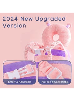 NNEWVANTE Baby Head Protection Pillow Head Protection Backpack Safety Pads Adjustable Size Baby Head Protector for 4-24 Months Toddler Baby Safety Helmet Baby Harness Baby Walking(Butterfly)  - Image 4