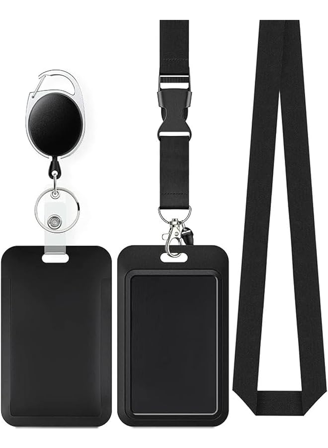 erorex Retractable Id Badge Holder With Breakaway Lanyard Heavy Duty Badge Reel Detachable Keychain Cruise Ship Cards Holder For Nurse Officer Teacher Security Staff Women Men  - Image 1