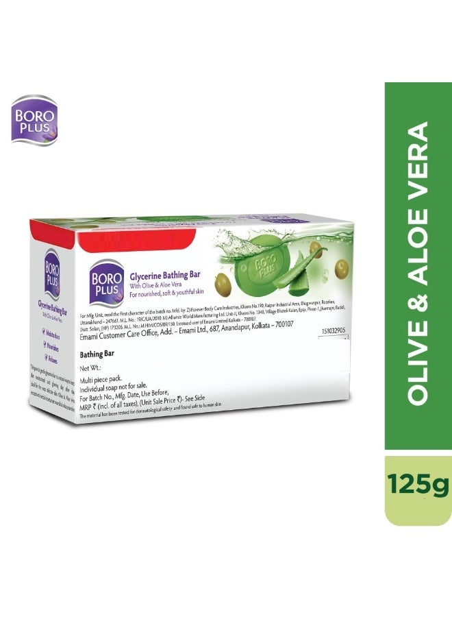 BOROPLUS Glycerine Bathing Bar With Olive & Aloe Vera 125 G - Image 4