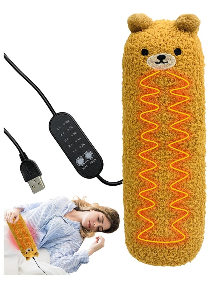 general Heated Stuffed Animals Adjustable Plug Heater Heating Pad Cat Heating Pad USB Heating Pad Animal Heating Pad with Timer for Home Company Car Travel - Image 1