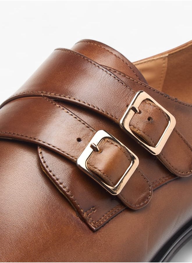DUCHINI Men's Solid Slip-On Monk Shoes  - Image 4
