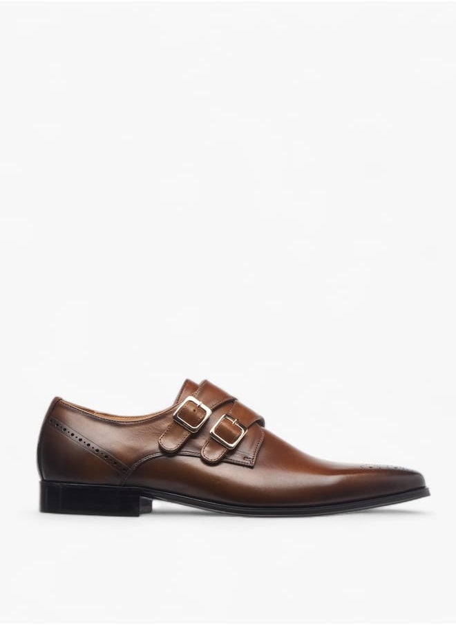 DUCHINI Men's Solid Slip-On Monk Shoes  - Image 3