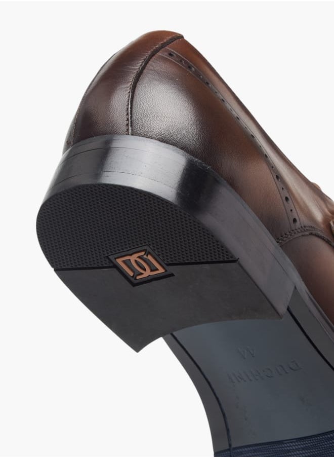 DUCHINI Men's Solid Slip-On Monk Shoes  - Image 5