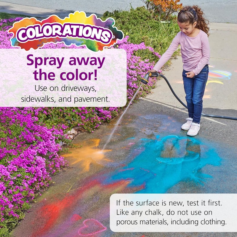 Colorations طباشير قابلة للغسل في دلو تخزين، 20 قطعة، 8 ألوان متنوعة، طباشير للمدخل للأطفال، طباشير خارجية، طباشير خالية من الغبار للأطفال، تعليم منزلي، استخدام في المدرسة المنزلية - Image 5