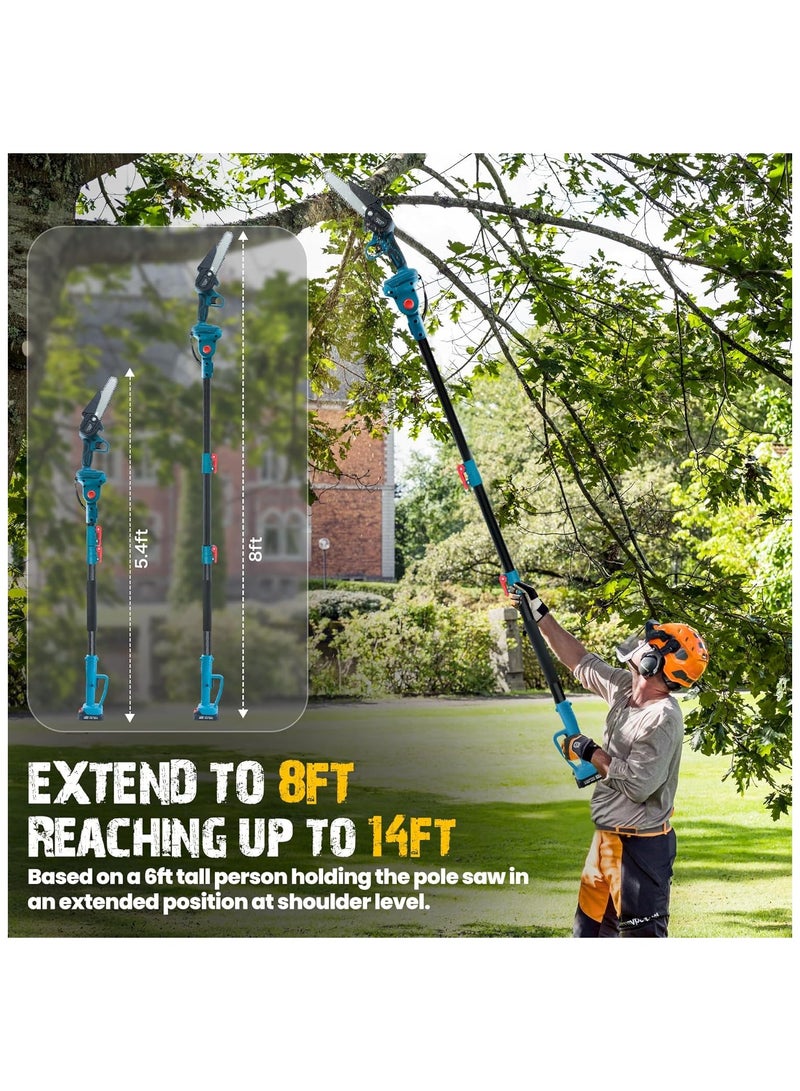 ZLH HITY Electric Pole Pruning Shears, Cordless Electric Pruning Shears Secateurs Brushless Portable Pruner, 2.0Ah Li-ion Battery Powered Garden Scissors with SK5 Blades & Angle Adjustment - Image 2