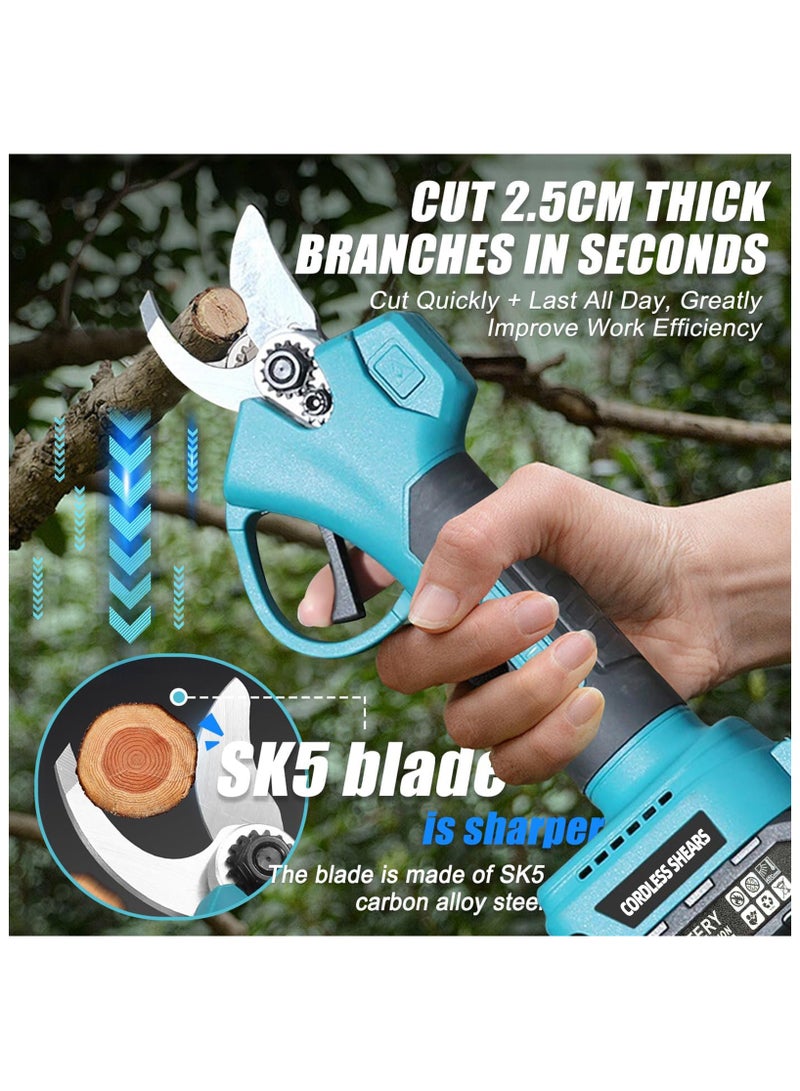 ZLH HITY Electric Pole Pruning Shears, Cordless Electric Pruning Shears Secateurs Brushless Portable Pruner, 2.0Ah Li-ion Battery Powered Garden Scissors with SK5 Blades & Angle Adjustment - Image 5