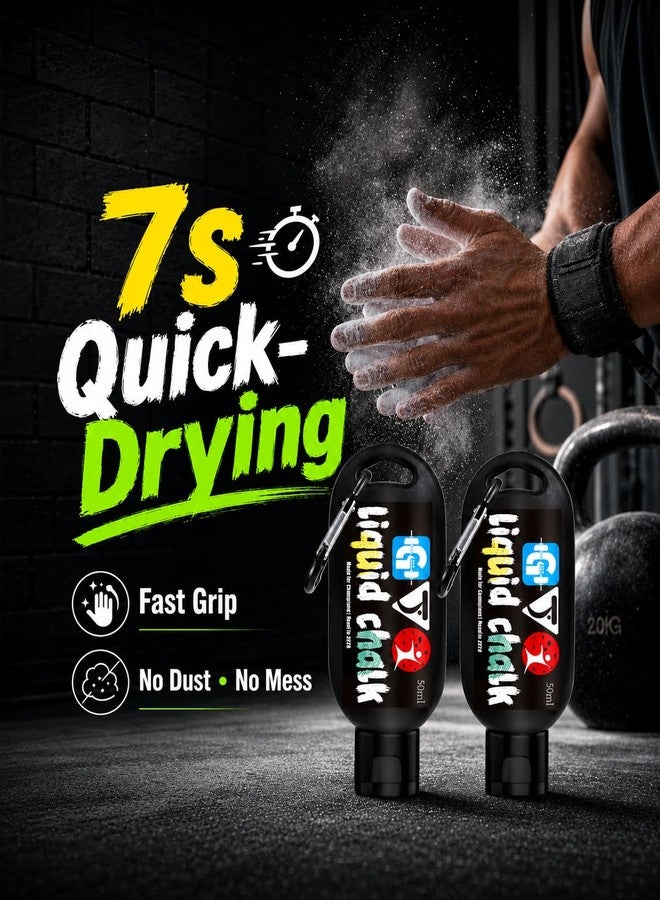 GJQ Liquid Chalk Mess-Free Gym Chalk 7’s Quick-Drying for Weightlifting, Gymnastics, Rock Climbing, Pole Dancing Sweat Resistant and Long Lasting for Stronger Hand (2 * 1.69OZ) - Image 4