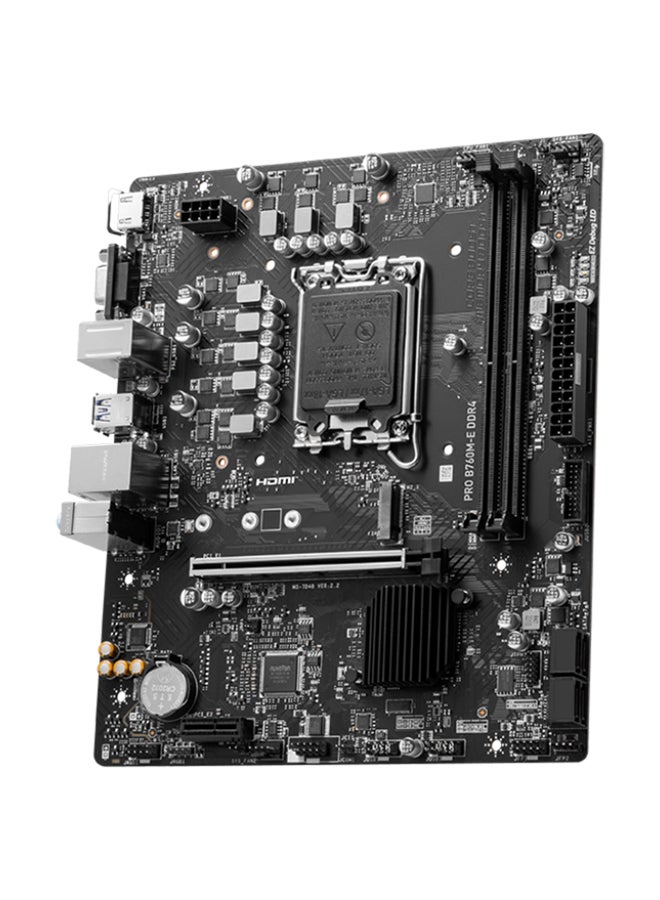 MSI PRO B760M-E DDR4 Intel LGA 1700 MATX Motherboard, Intel B760 Chipset, 2x DDR4 Slots, 64GB Max Memory, Gigabit LAN, 1x M.2, 4x USB 2.0 2x USB 3.2 G 1x HDMI, 1x VGA Black - Image 3