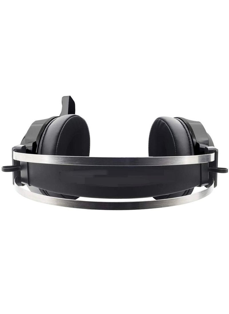 Techno Zone - K39 USB Gaming Headset RGB 7.1 Virtual Surround Sound - Dual 50mm Drivers  - DEEP BASS - Noise Reduction mic - In Body Control  For PC | Silver - Image 1