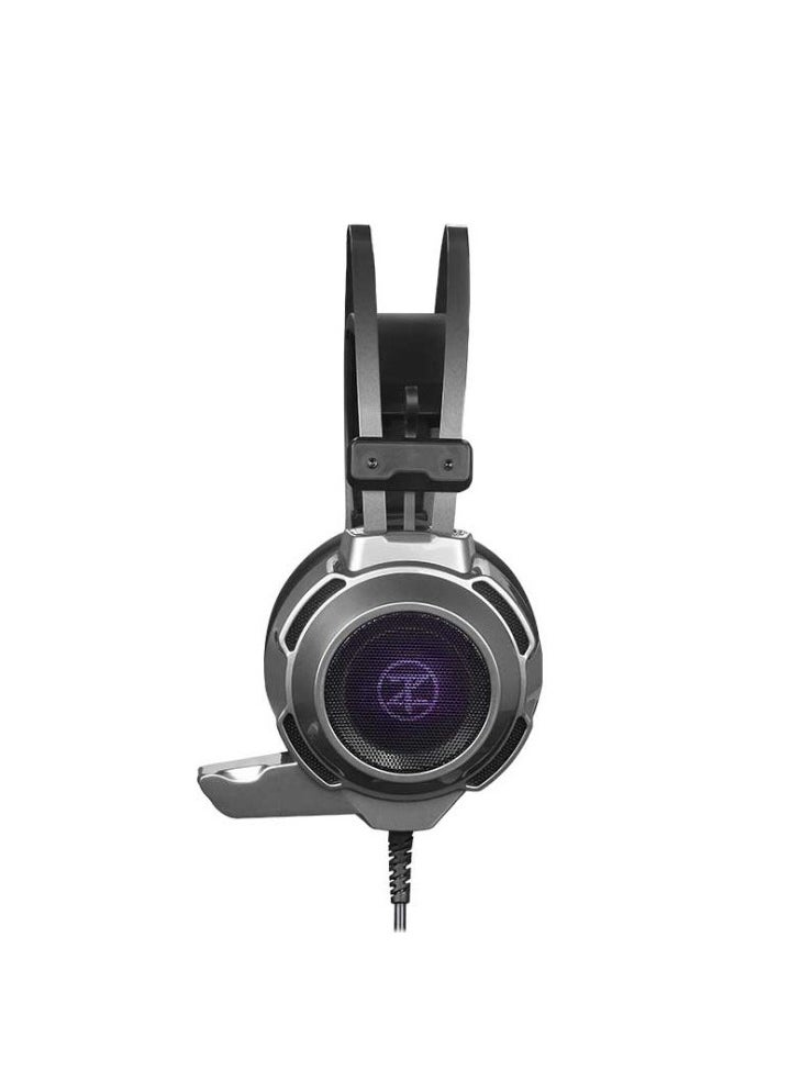 Techno Zone - K39 USB Gaming Headset RGB 7.1 Virtual Surround Sound - Dual 50mm Drivers  - DEEP BASS - Noise Reduction mic - In Body Control  For PC | Silver - Image 1