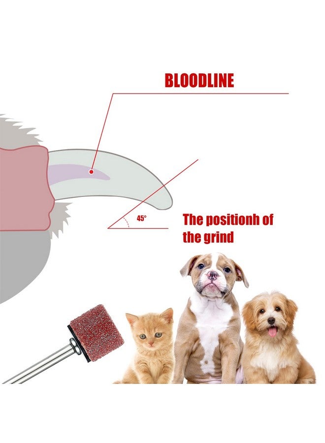 DonLeeving 26 Pack Nail Grinder for Dogs Replacement Kit Sanding Drum Set Grit Sand Bands Shank Rotary Tool Kit Pet Nail Smoother Dog Claw Care (80#/120#) - Image 3