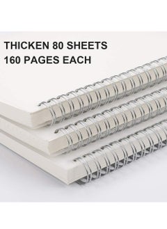 Oasisgalore 3-Pack A5 Dotted Grid Spiral Notebook Journal for Journaling, Sketching with 160 Pages per Pack  - Image 2
