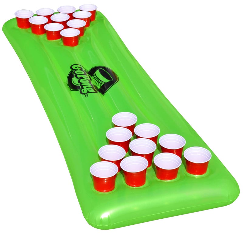 GoPong Pool Pong Table Inflatable Floating Beer Pong Table Includes 3 Pong Balls