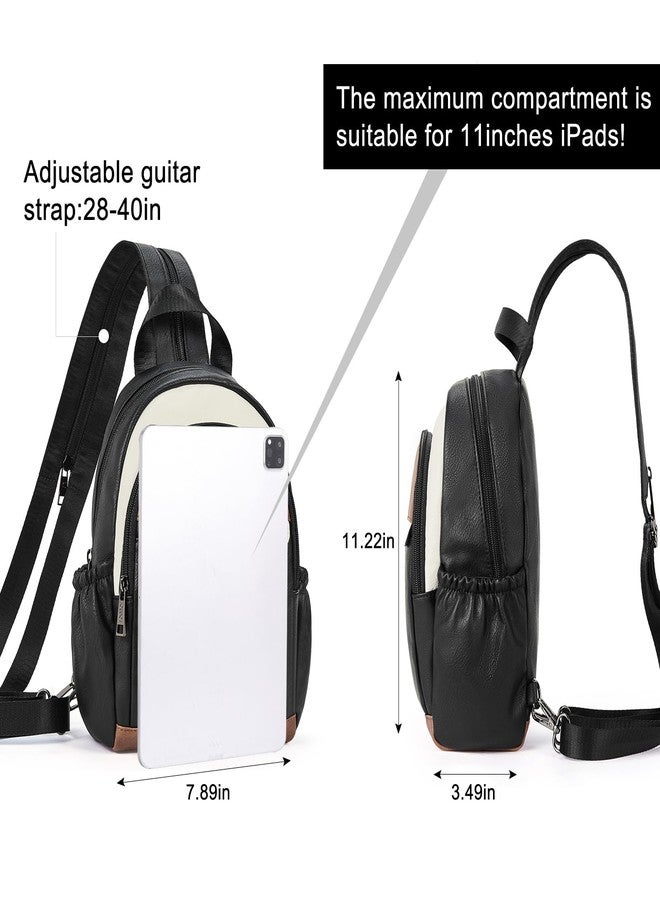 CLUCI Sling Bag for Women Leather Women's Backpack Small Convertible Backpack Purse for Women Travel Hiking Cycling - Image 4