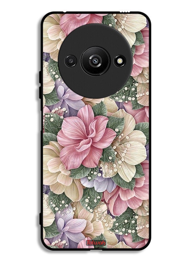 Tolwak Xiaomi Redmi A3 4G Protective Case Cover Hd Floral - Image 1