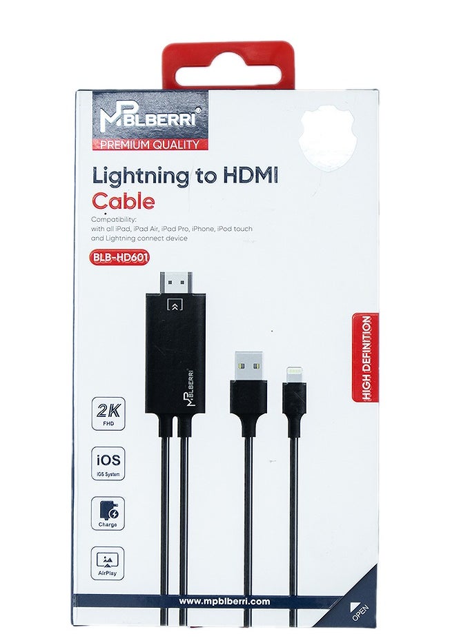 MP BLBERRI - Lightning to HDMI Cable 2K - Image 1