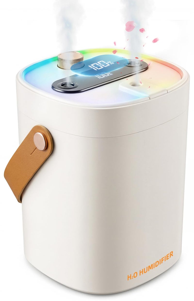 gofuch Humidifier for Bedroom, 2L Cool Mist Humidifier with Essential Oils Diffuser and Nightlight, Top Fill Humidifiers for Home, Auto Shut-Off, Carry Handle, Quiet Easy to Fill & Clean for Home - Image 1