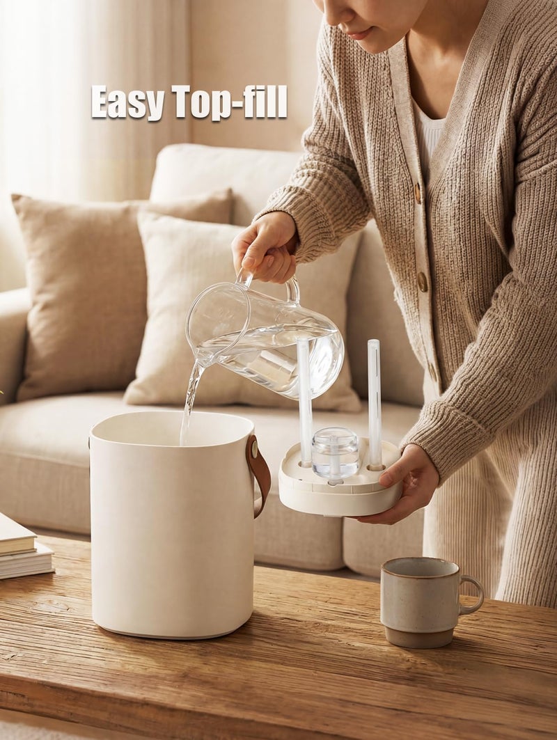 gofuch Humidifier for Bedroom, 2L Cool Mist Humidifier with Essential Oils Diffuser and Nightlight, Top Fill Humidifiers for Home, Auto Shut-Off, Carry Handle, Quiet Easy to Fill & Clean for Home - Image 2