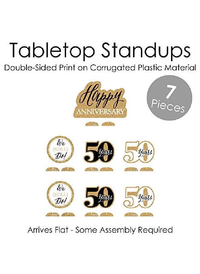 Big Dot of Happiness We Still Do 50Th Wedding Anniversary Anniversary Party Centerpiece Table Decorations Tabletop Standups 7 Pieces  - Image 4