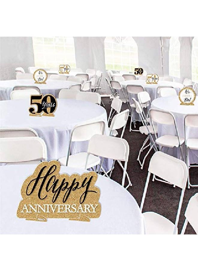 Big Dot of Happiness We Still Do 50Th Wedding Anniversary Anniversary Party Centerpiece Table Decorations Tabletop Standups 7 Pieces  - Image 2