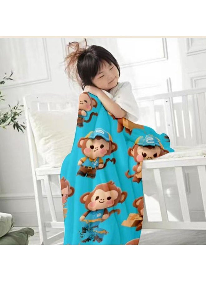 general Baby and children's cartoon flannel thin blanket (warm and comfortable, suitable for sleep, game use) 70cm*100cm - Image 2