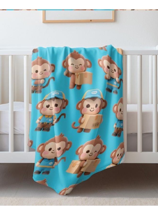 general Baby and children's cartoon flannel thin blanket (warm and comfortable, suitable for sleep, game use) 70cm*100cm - Image 1