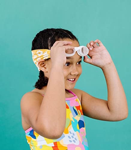 Splash Place KIDS SWIM GOGGLES with Fabric Strap - DAISY LOVE | Fun, Fashionable, Comfortable - Tangle-Free, Swimming Goggles for Kids, Comfy Fabric Strap Goggles - Image 3