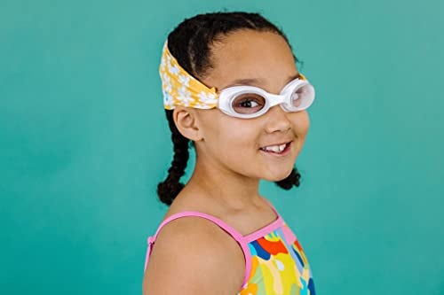 Splash Place KIDS SWIM GOGGLES with Fabric Strap - DAISY LOVE | Fun, Fashionable, Comfortable - Tangle-Free, Swimming Goggles for Kids, Comfy Fabric Strap Goggles - Image 4