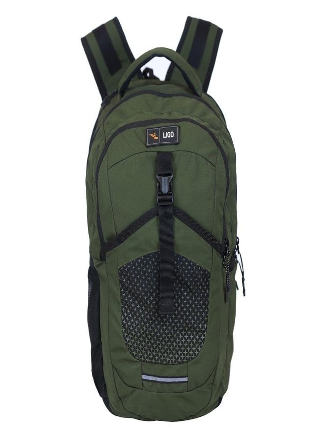 Ligo Adventure 17 Inch Laptop Bag | Motorcycle Backpack Bag for Men | Riding Backpack for Men and Women (Olive) - Image 1