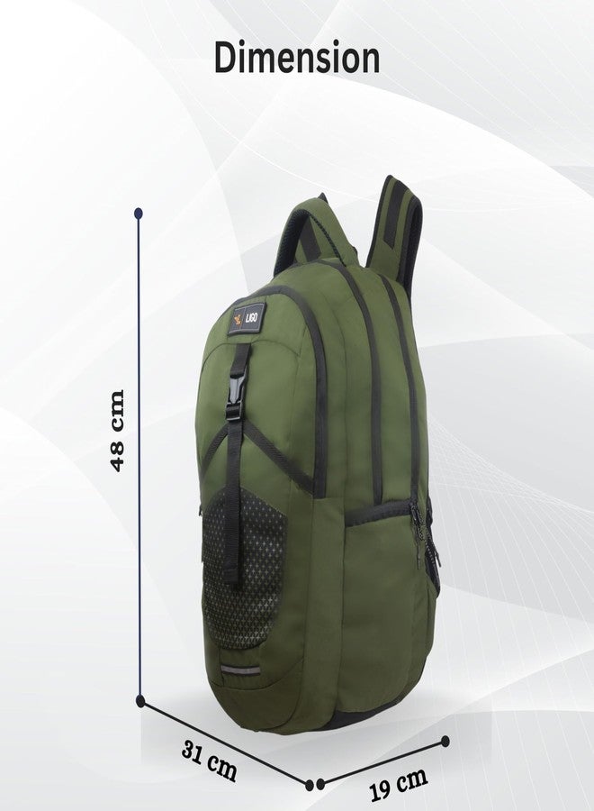Ligo Adventure 17 Inch Laptop Bag | Motorcycle Backpack Bag for Men | Riding Backpack for Men and Women (Olive) - Image 3