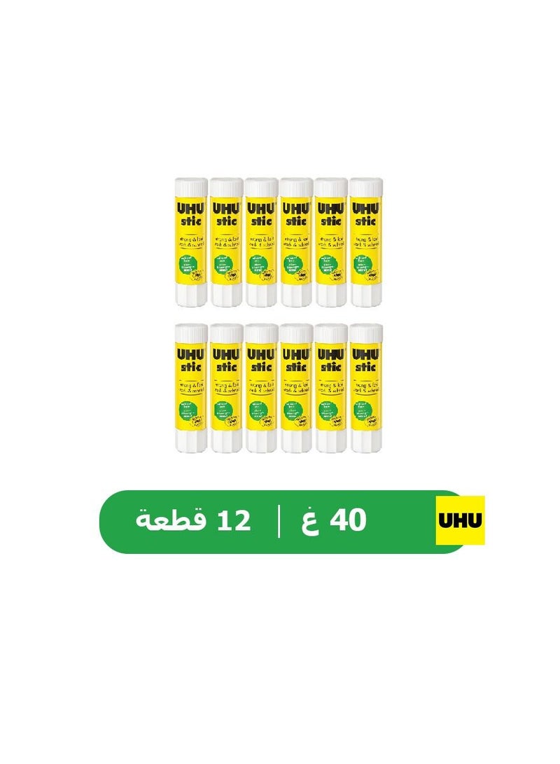 يو إتش يو غراء جاف 40 غرام 12 حبه - Image 2