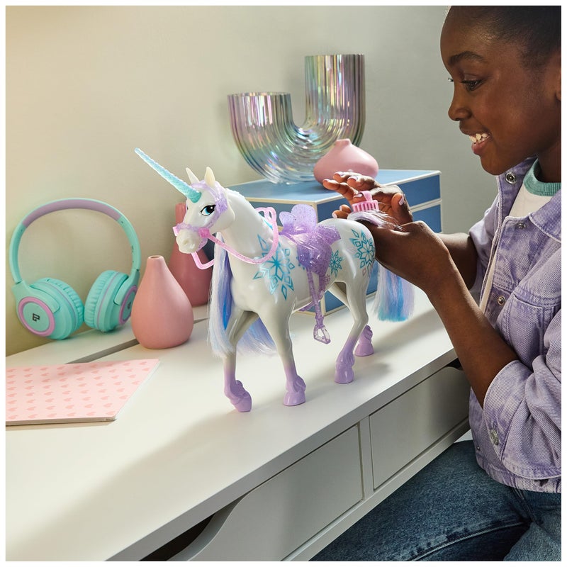 Unicorn Academy, Power of Friendship Glacier, Easter Gifts Idea, Dolls & Unicorn Toys for Girls, Includes Translucent Saddle & Bridle, 11â€ - Image 2