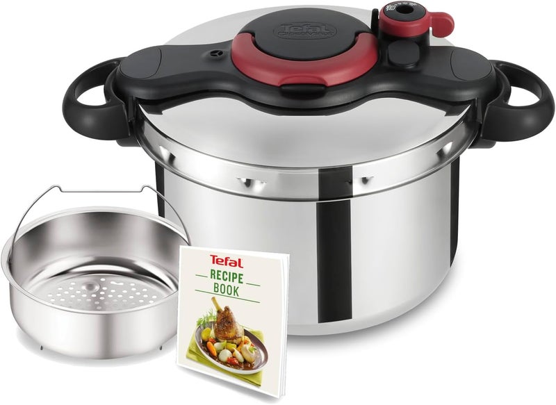 T-fal TEFAL Pressure Cooker | ClipsoMinut’® Easy 9 L | Stainless Steel Pressure Cooker | All Stovetops | Fast | Healthy Cooking | Safe | 2 Years Warranty | P4624966 - Image 2