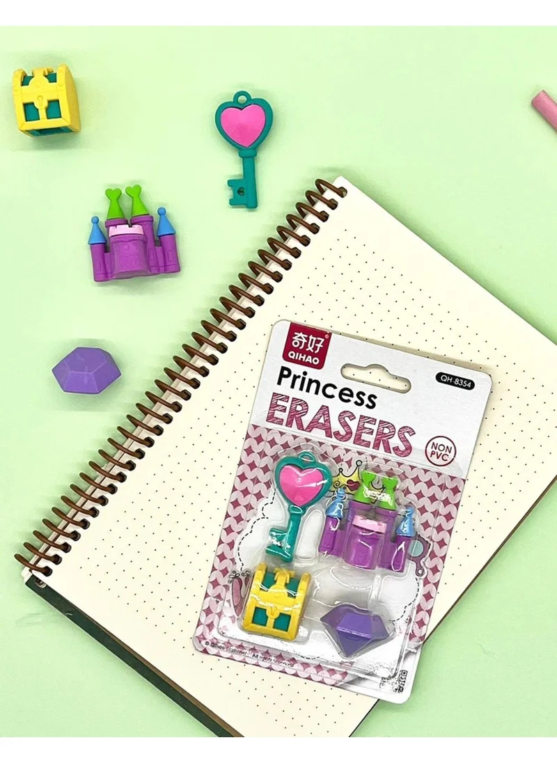 Kağıt Gemi Dükkan Princess Eraser Set - Princess's Treasure Chest