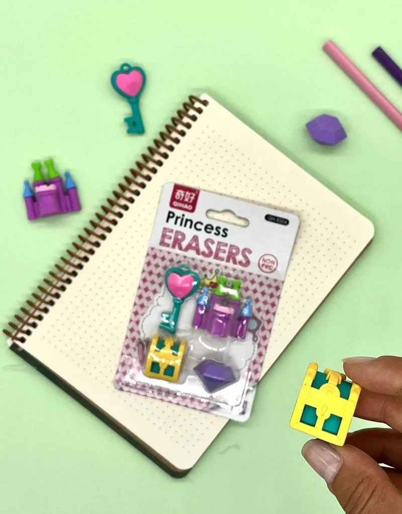 Kağıt Gemi Dükkan Princess Eraser Set - Princess's Treasure Chest