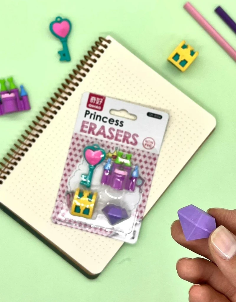Kağıt Gemi Dükkan Princess Eraser Set - Princess's Treasure Chest
