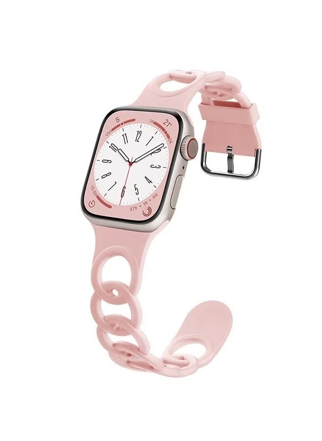 X-level - Ultra-thin Silicone Watch Band for Apple Watch 42/44/45/49mm Breathable Braided Lace Thin Sport Band Strap for Apple Watch Series 9/8/SE 2nd/7/SE/6/5/4/3/2/1 - Image 1