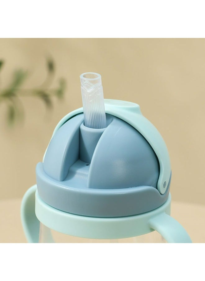 Generic 280ml Baby Straw Cup with Anti-Backflow Straw and Handles, Safe and Odorless, Ideal for Infants and Toddlers During Travel — Blue  - Image 5