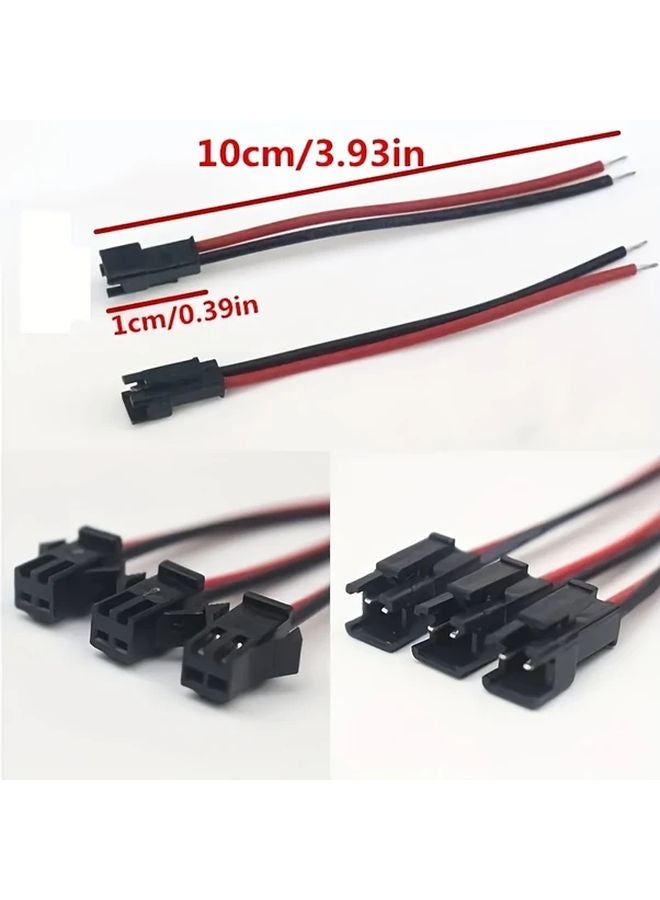 20 قطعة من مجموعة موصلات سلسلة SM ذكر وأنثى بسلك طرفي أحمر وأسود - Image 3