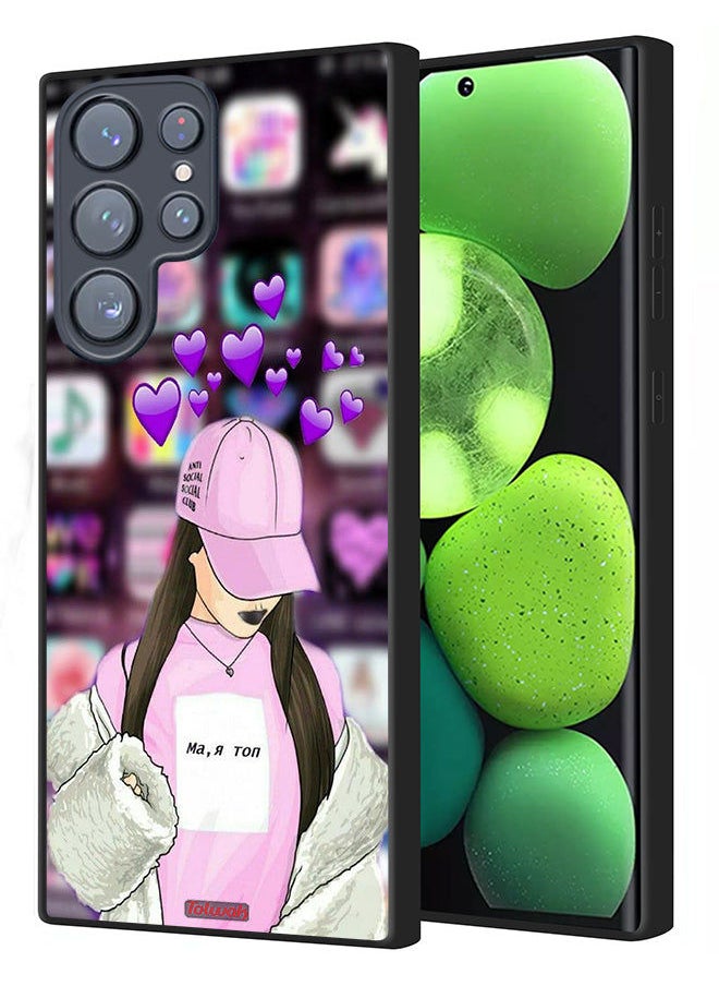 Tolwak Samsung Galaxy S23 Ultra 5G Protective Case Cover Anti Social Club  - Image 1