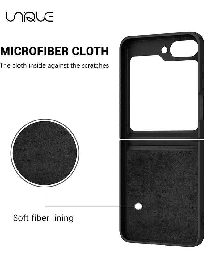 Unique For Samsung Galaxy Z Flip 6 Case - with Ring Stand Shockproof Full Body Protection Phone Case for Galaxy Z Flip 6 5G 6.7 Inch - Black - Image 2